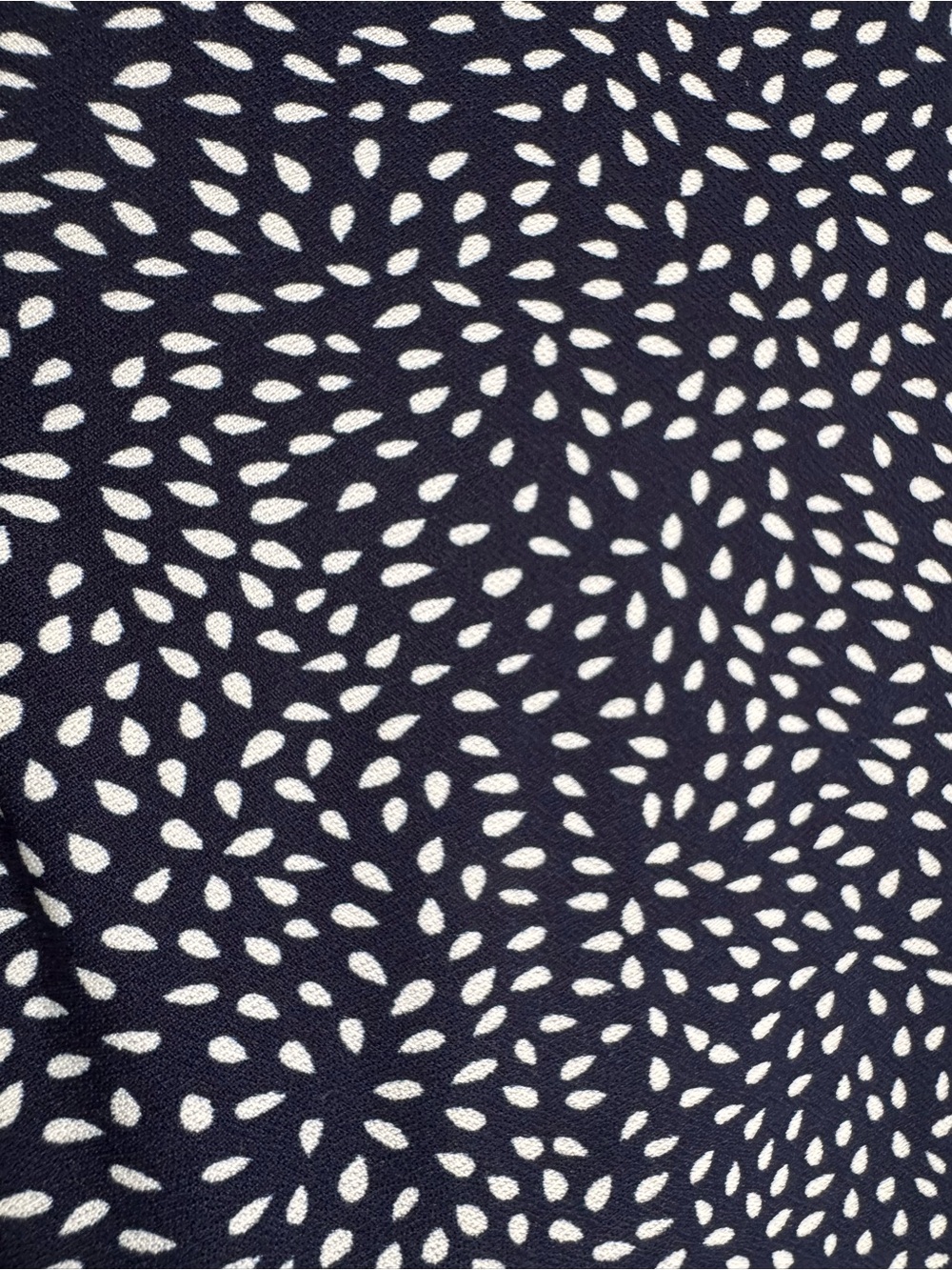 Max Studio Navy Dress with White Petal Dot Print
